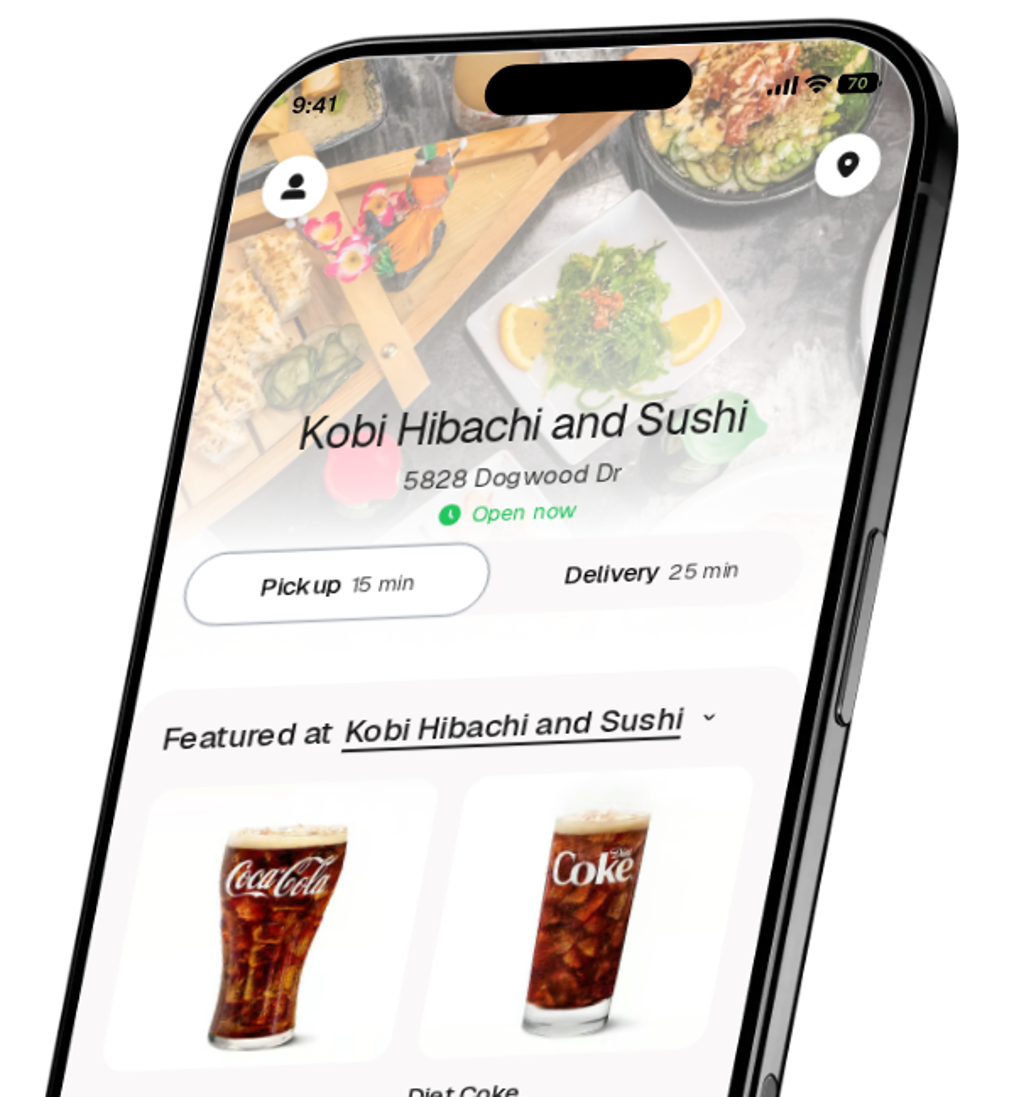 Kobi Hibachi and Sushi app preview