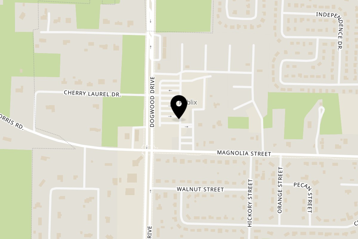 Map showing the location of Kobi Hibachi and Sushi Kobi Hibachi and Sushi on 5828 Dogwood Dr in Milton