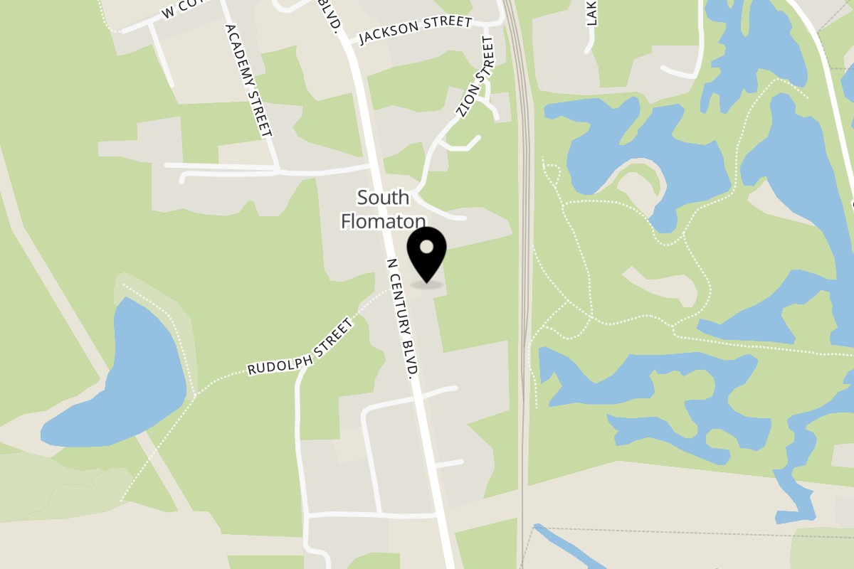 Map showing the location of Kobi Hibachi and Sushi Century on 8952 N Century Blvd in Century